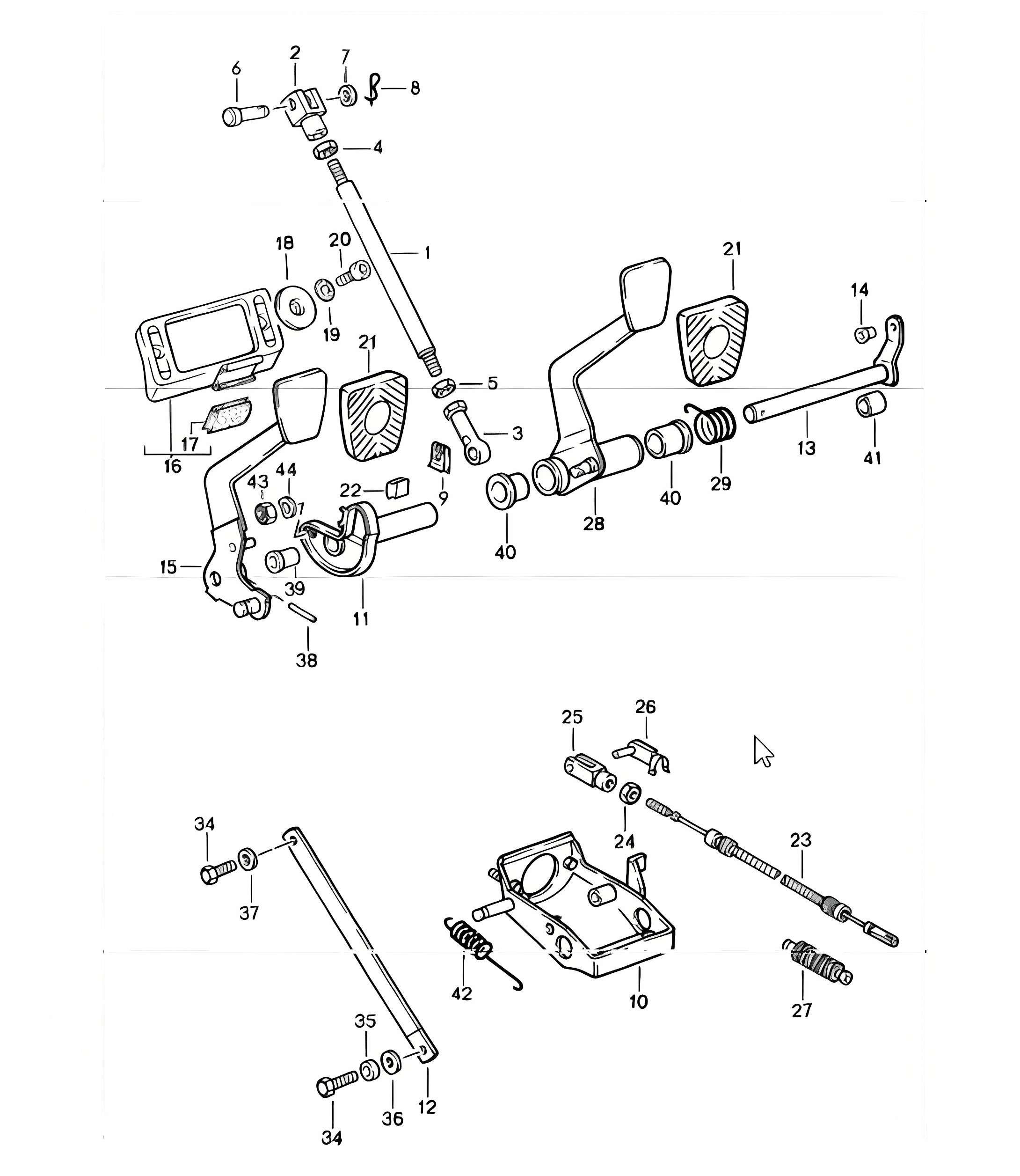 pedals for RIGHT HAND DRIVE CARS 911 TURBO 1987-88