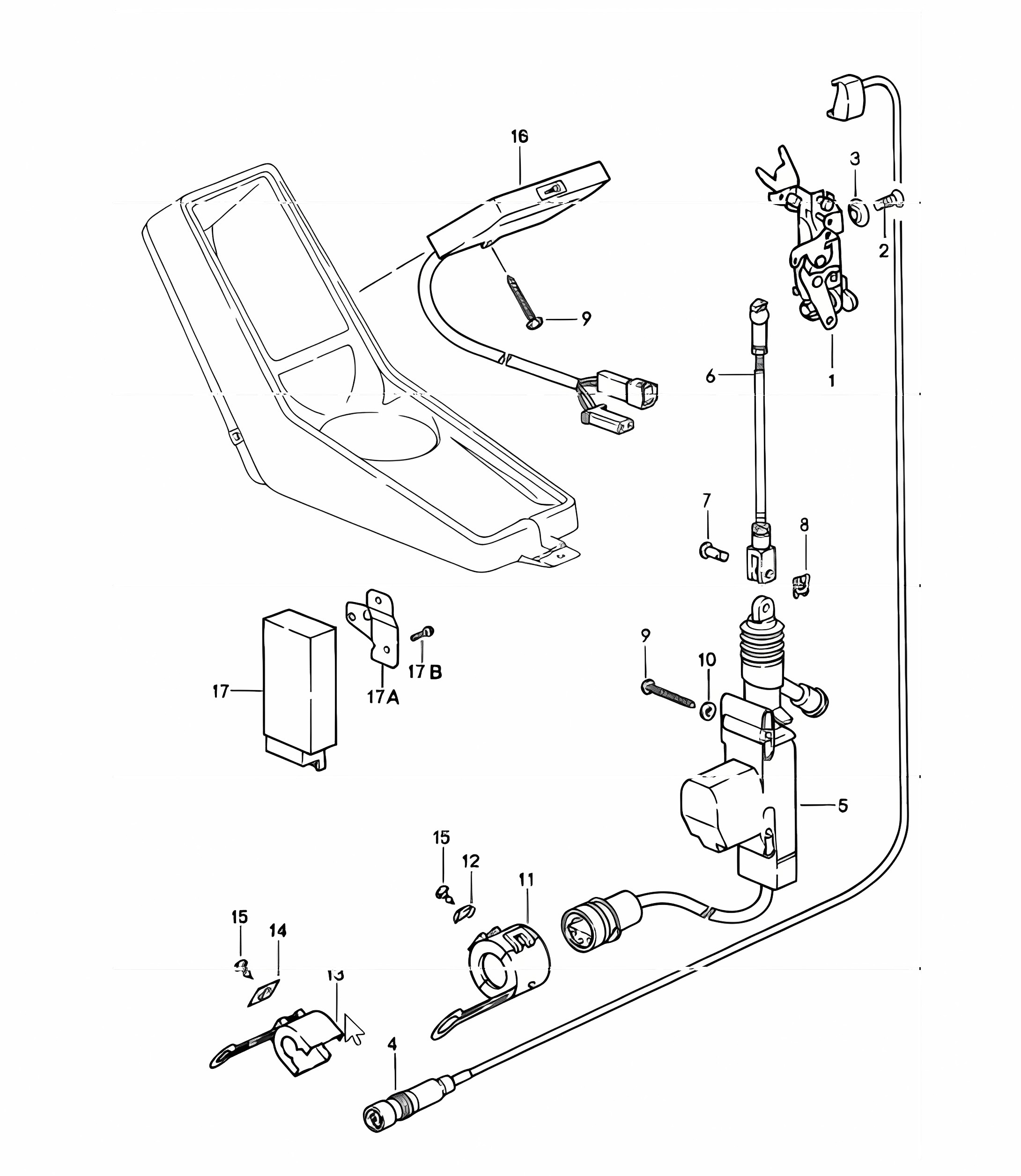 central locking system 911 1987-89
