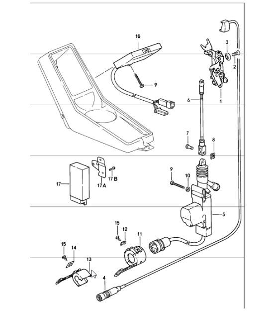 central locking system 911 1987-89