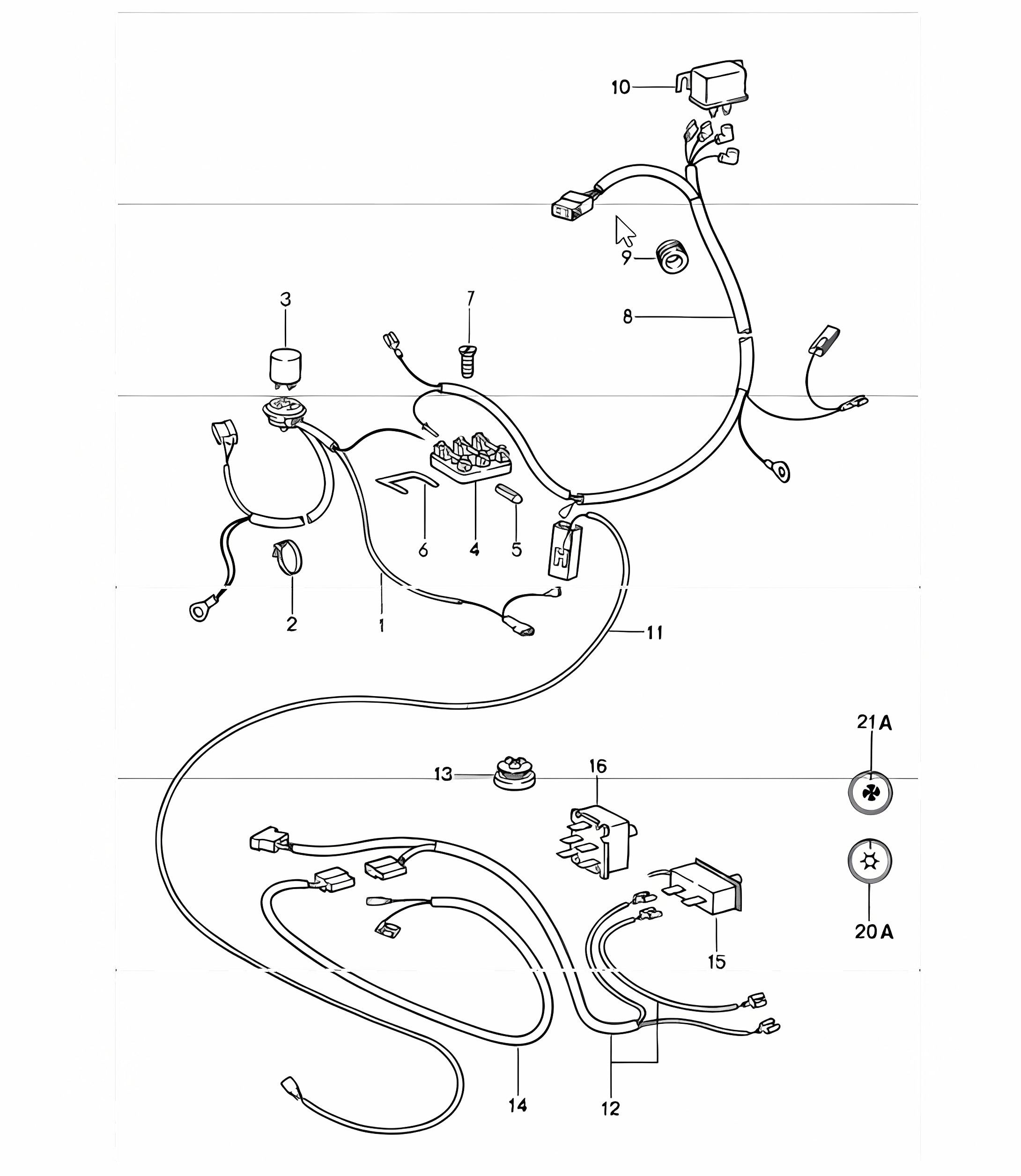 electrical components for air conditioner 911 1987-89
