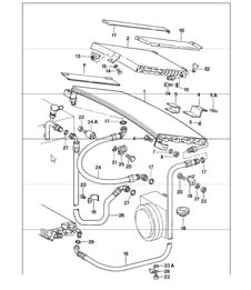 accessoires lignes condenseur et autres ARRIERE 911 1987-89