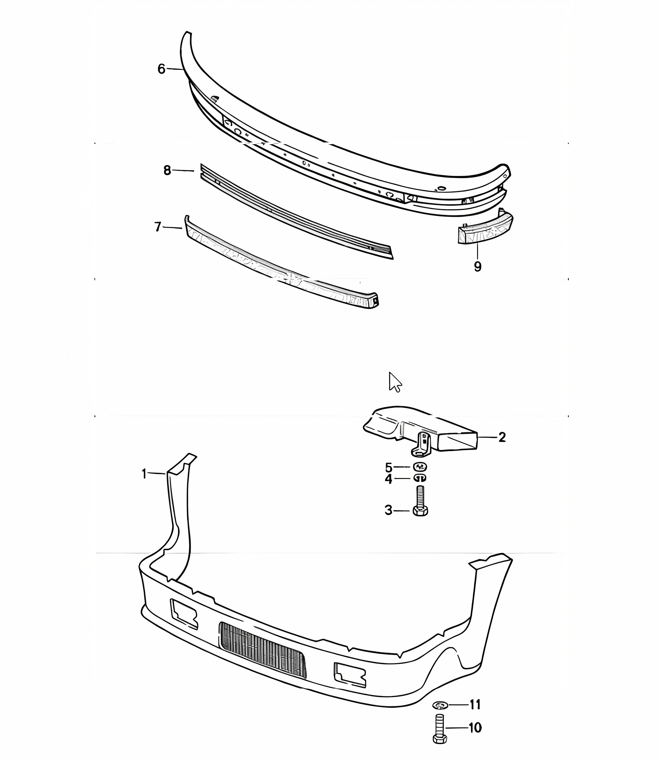 special model flatnose design exterior panelling front bumper 911 TURBO M506 1988-89