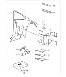 modelo especial flatnose design revestimiento exterior trasero 911 TURBO M506 1988-89