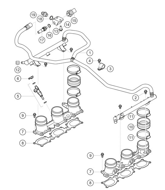Fuel distribution tank 911 (991) GT3 CUP 2016