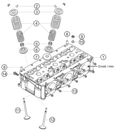 Cylinder head 911 (991) GT3 CUP 2016
