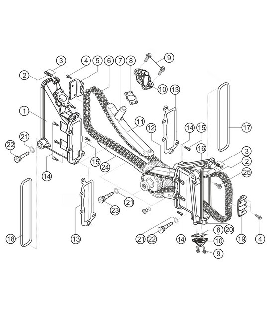 Timing chain and chain case 911 (991) GT3 CUP 2016