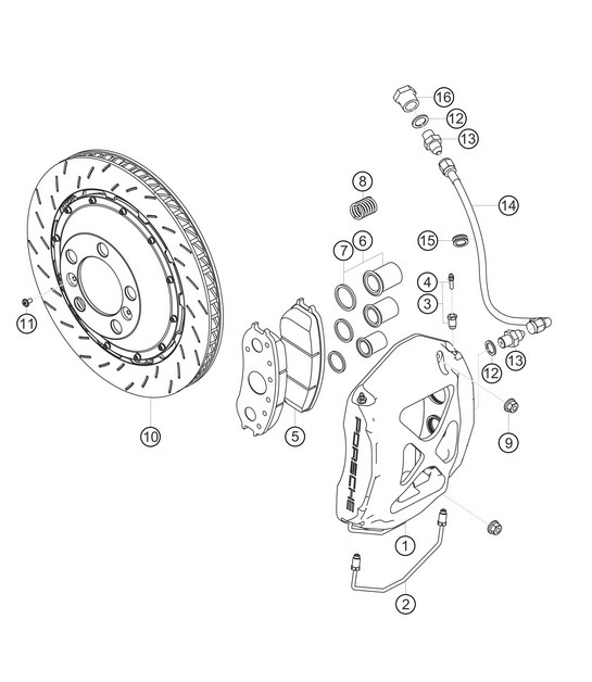 Diagram 6.6-02 Porsche 911 & 912 (1965-1989) Wheels, Brakes