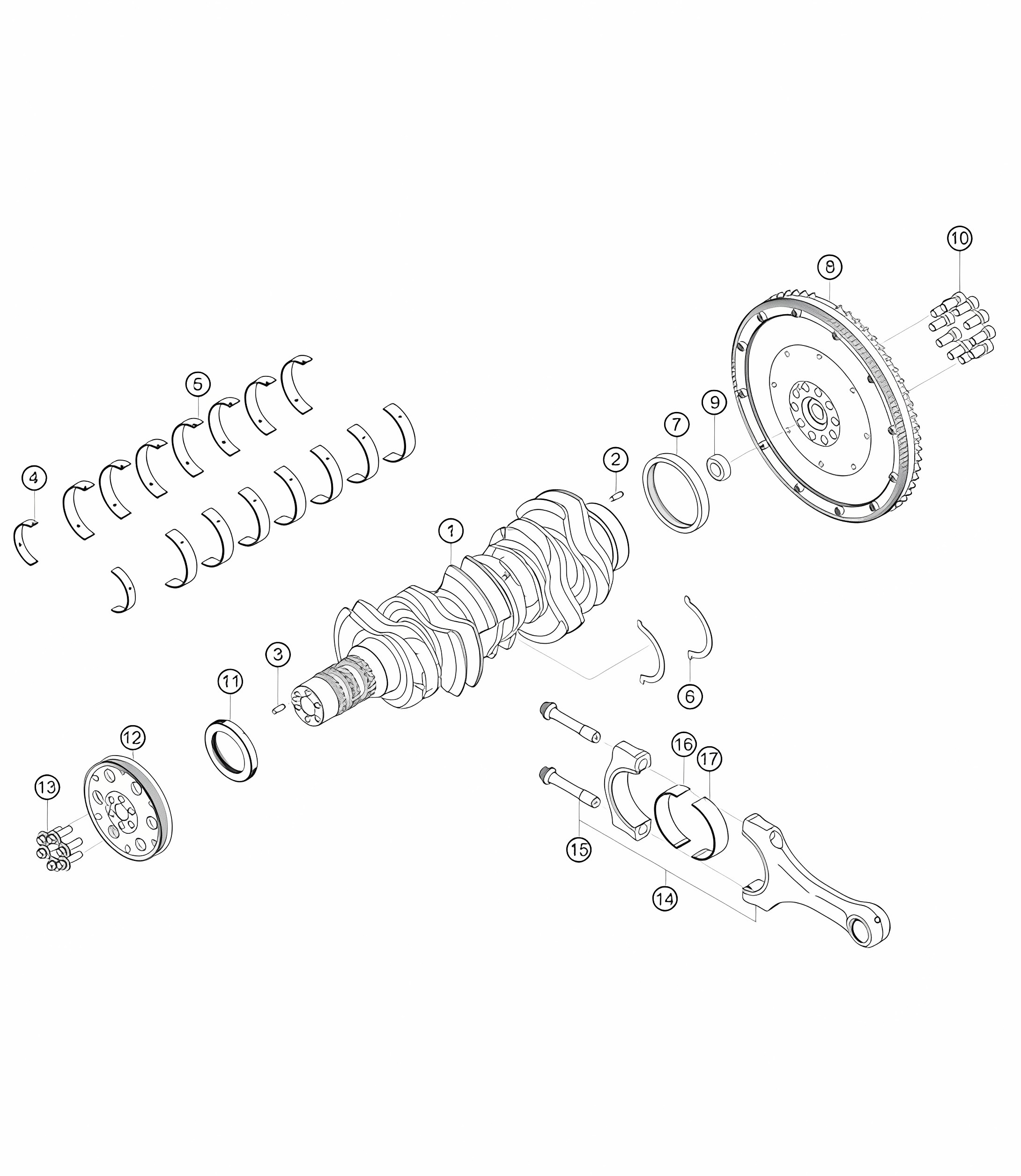crank shaft and conrod 911 (991) GT3 CUP 2018 - 2019