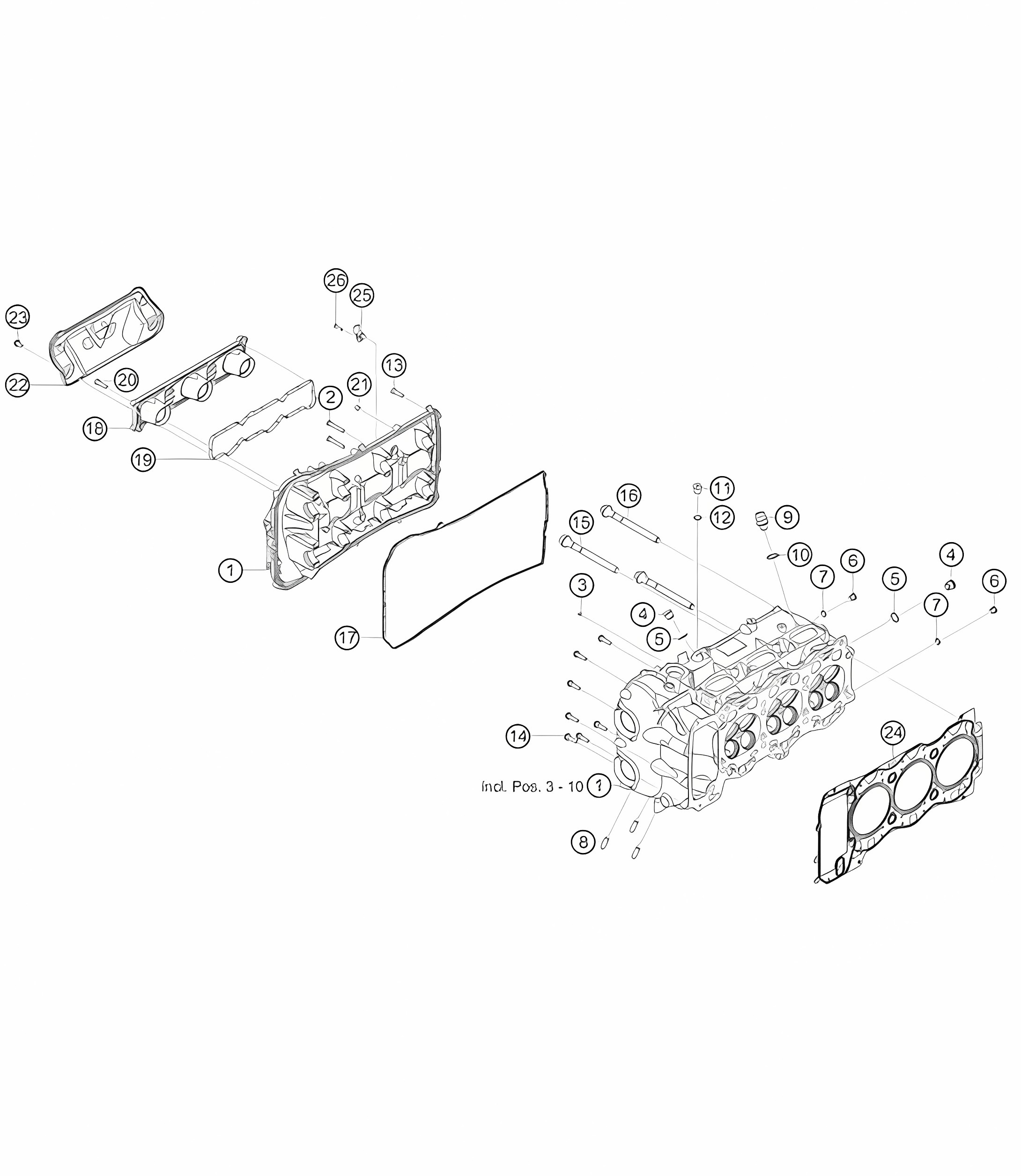 cylinder head left 911 (991) GT3 CUP 2018 - 2019