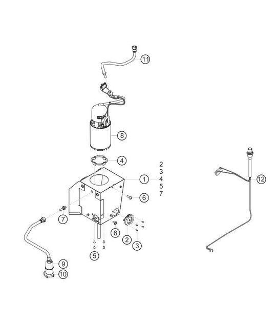 Diagram 2.2-02 Porsche Cayman 718C (982C) 2017>> Fuel System, Exhaust System