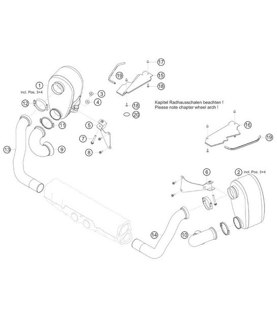 Diagram 2.2-07 Porsche Macan (95B) MK1 (2014-2018) Sistema di alimentazione, sistema di scarico