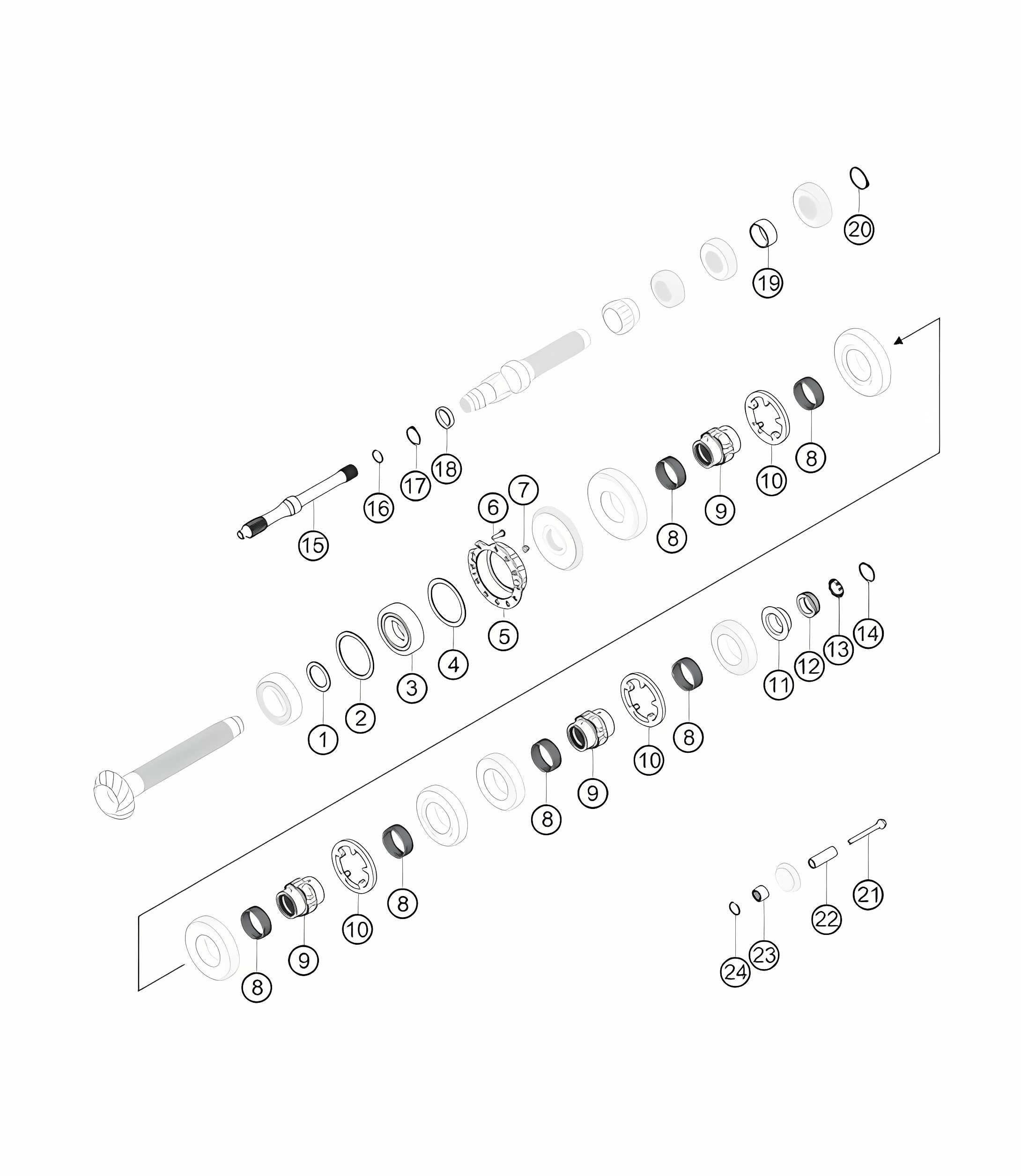 bearings and sleeves 911 (991) GT3 CUP 2018 - 2019