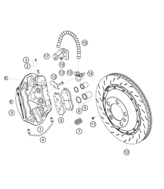 Diagram 6.6-03 Porsche Macan (95B) MK1 (2014-2018) Wheels, Brakes