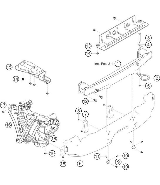 Diagram 8.8-11 Porsche 993 (911) C2S 1994-97 Body