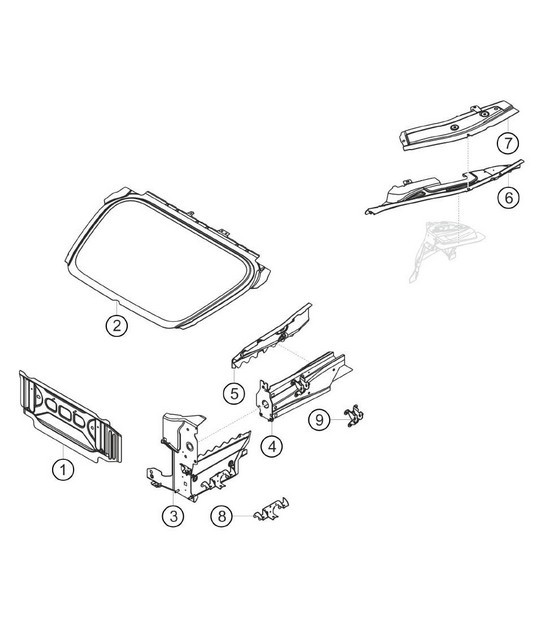 Diagram 8.8-02 Porsche Cayman 718 2.0L Manual (300 Bhp) Body