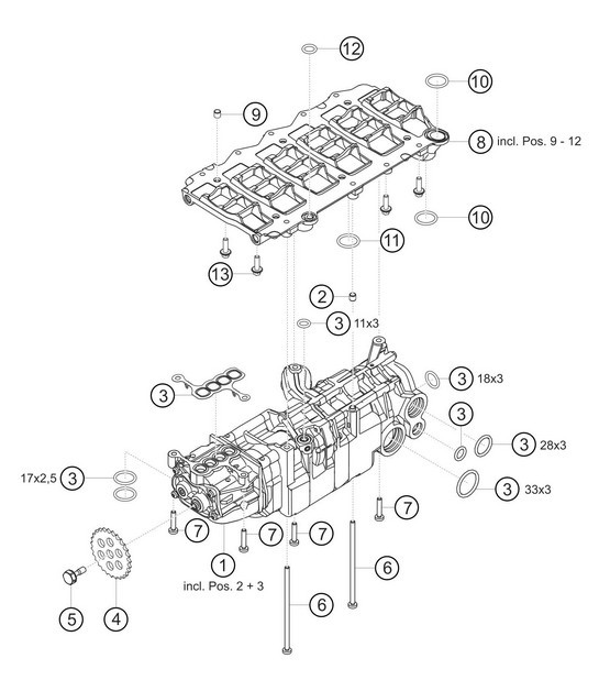Diagram 1.1-11 Porsche Macan (95B) MK1 (2014-2018) Engine