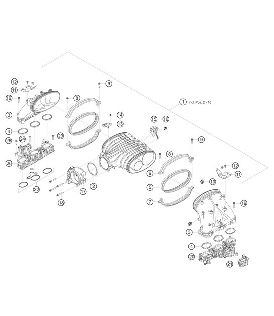 Diagram 1.1-22 Porsche 955 Cayenne 3.2L V6 2003-06 Engine
