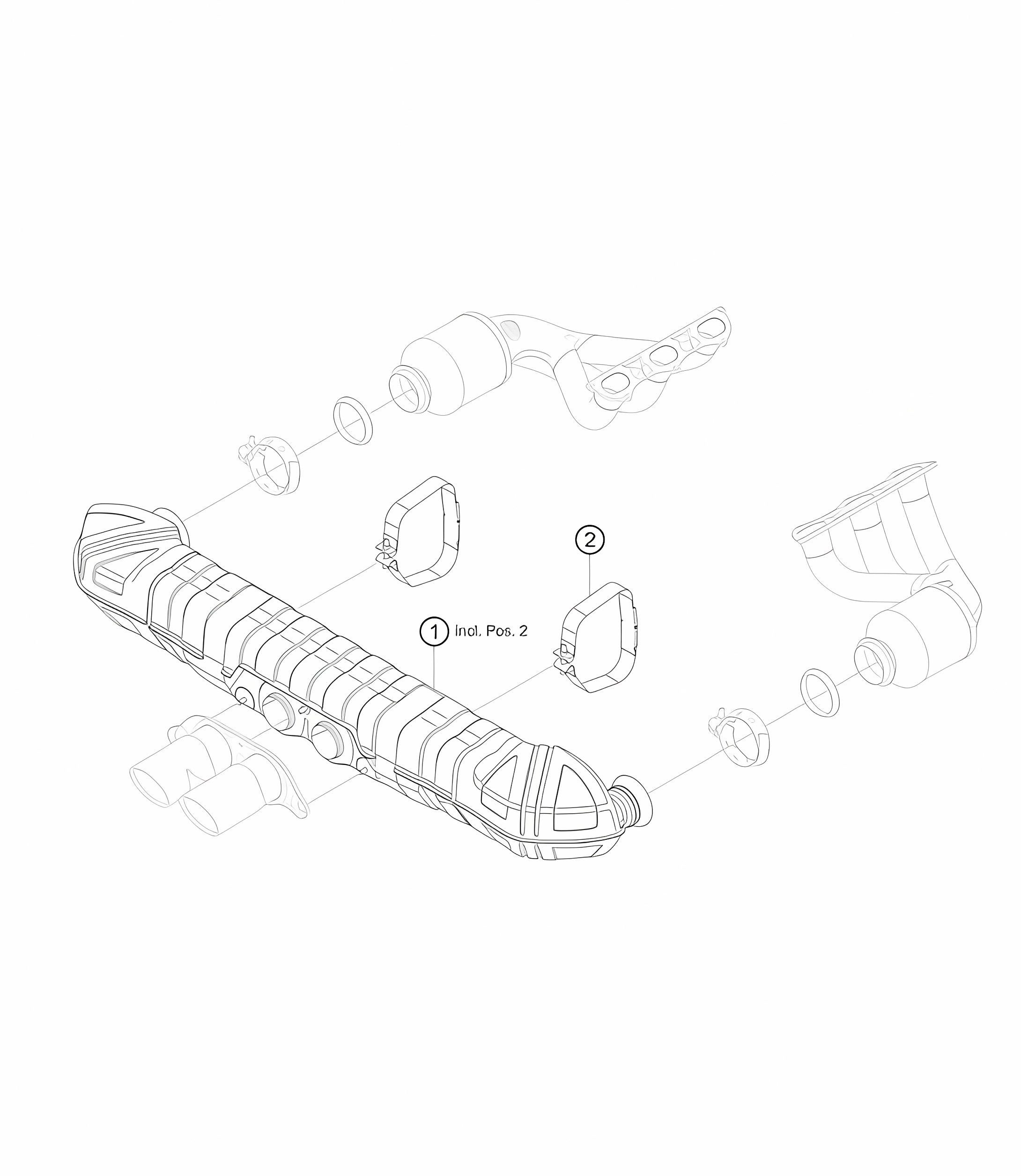 Exhaust system silent 911 (992) GT3 CUP 2021