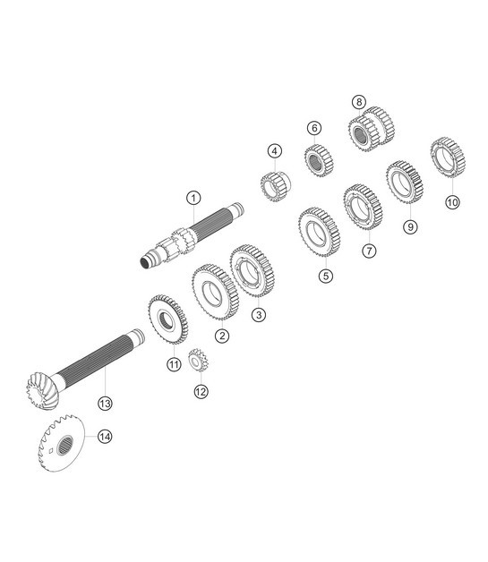 Diagram 3.3-13 Porsche Cayenne 9PA1 (957) 2007-2010 Transmission