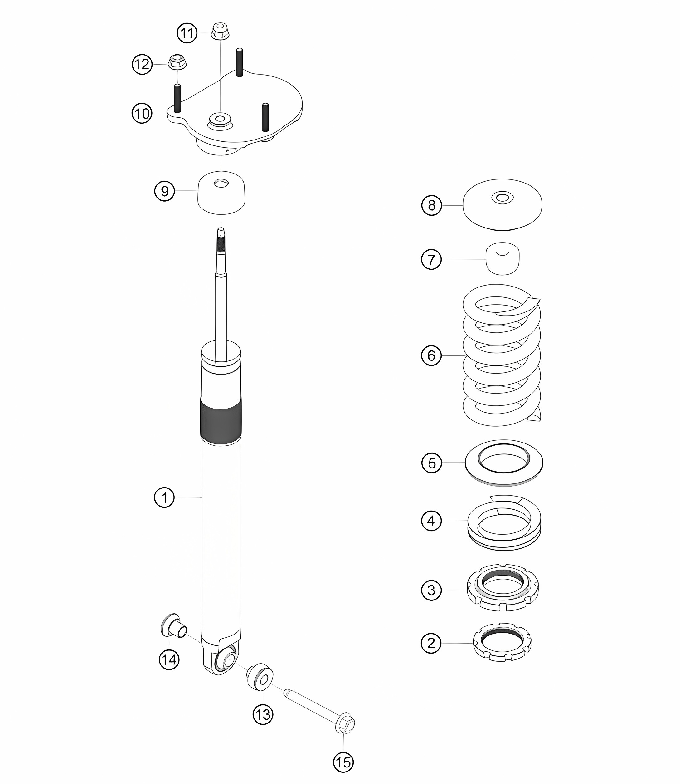 Suspension strut front 911 (992) GT3 CUP 2021