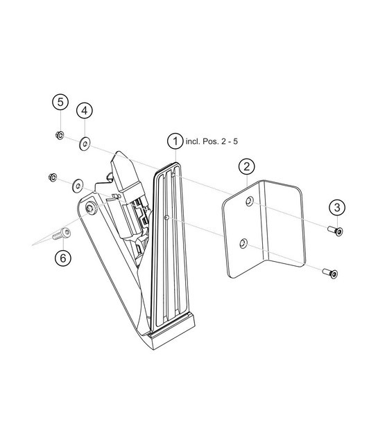 Diagram 7.7-03 Porsche Cayman 987C / 981C (2005-2016) Hand Lever System, Pedal Cluster 