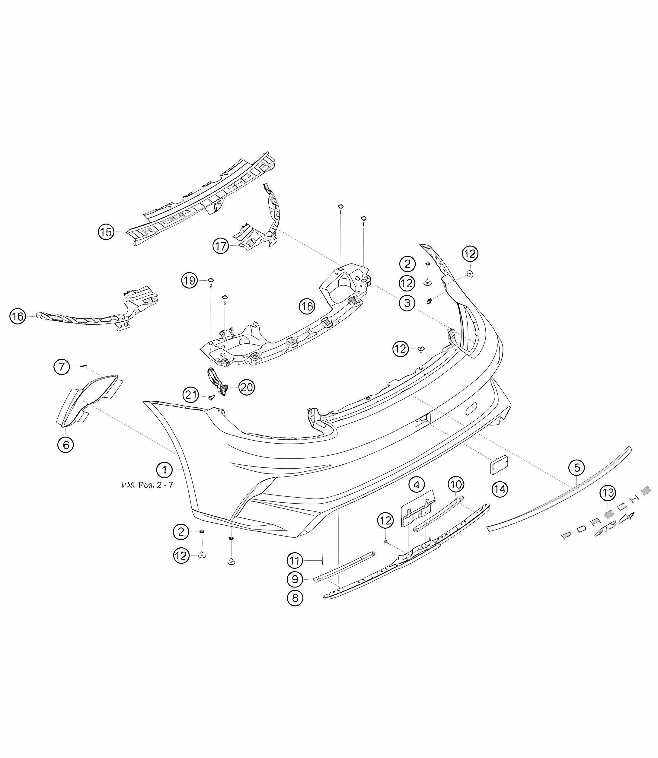 Covering rear 911 (992) GT3 CUP 2021