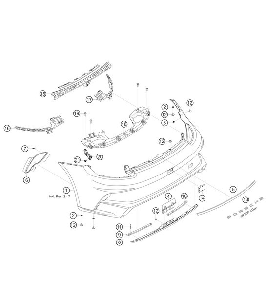 Diagram 8.8-11 Porsche Macan (95B) MK1 (2014-2018) Body