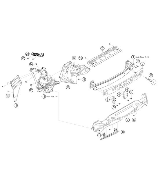 Diagram 8.8-12 Porsche Macan (95B) MK1 (2014-2018) Body