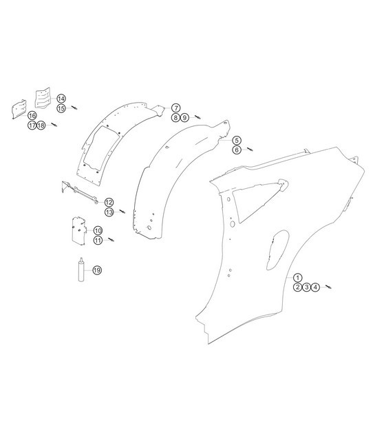 Diagram 8.8-04 Porsche Cayenne 92A (958) 2010-2017 Body