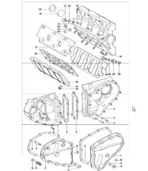 chain case, camshaft housing 911 TURBO 1975-77