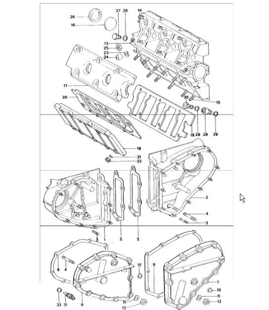 Diagram 103-05 Porsche 997 (911) MK1 2005-2008 Engine