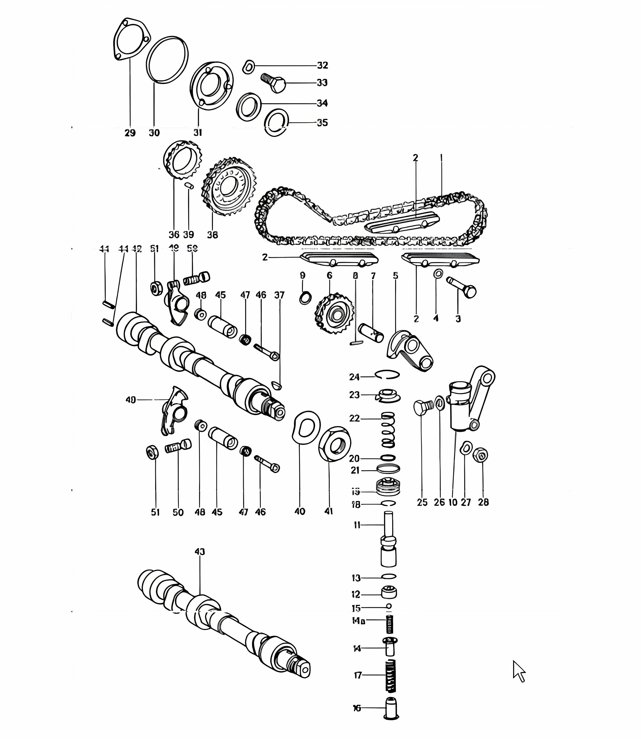 valve control left 911 TURBO 1975-77