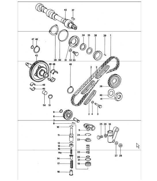 Diagram 103-15 Porsche 991 (911) MK2 2016-2019 Motor