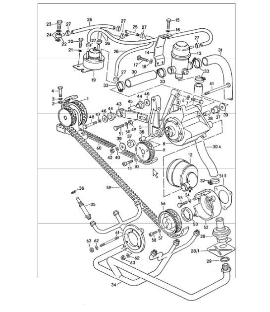 Diagram 108-00 Porsche 991 (911) MK2 2016-2019 Motor