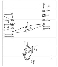 engine suspension 911 TURBO 1975-77