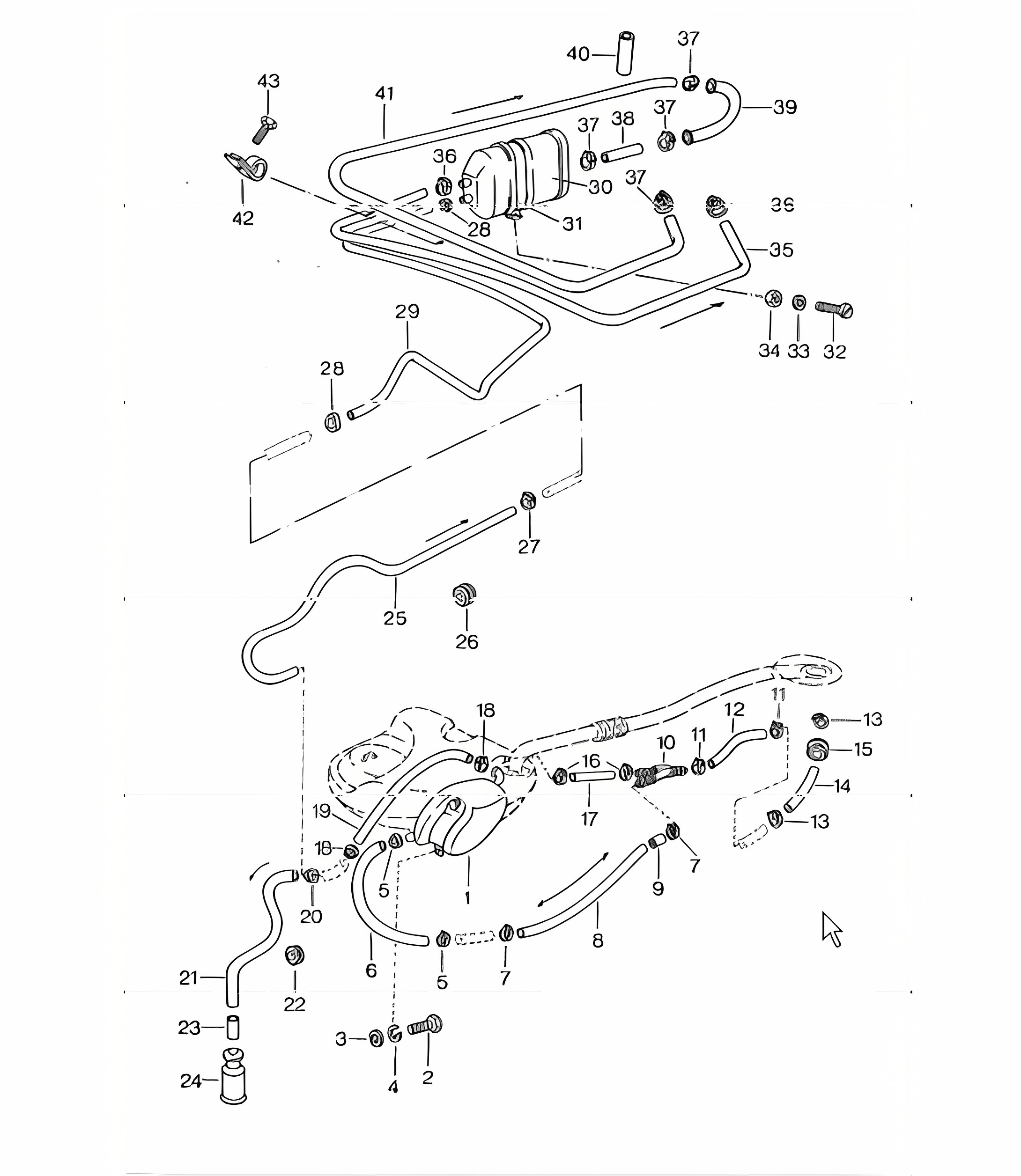 tank ventilation 911 TURBO 1975 onwards