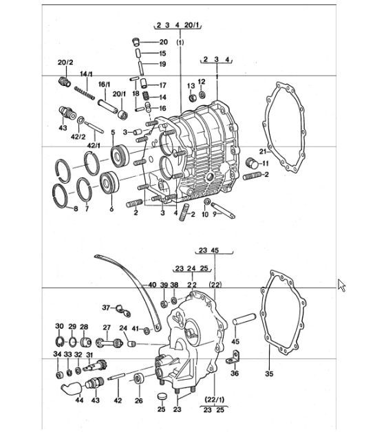 Diagram 302-05 Porsche 991 (911) MK2 2016-2019 Overdragen