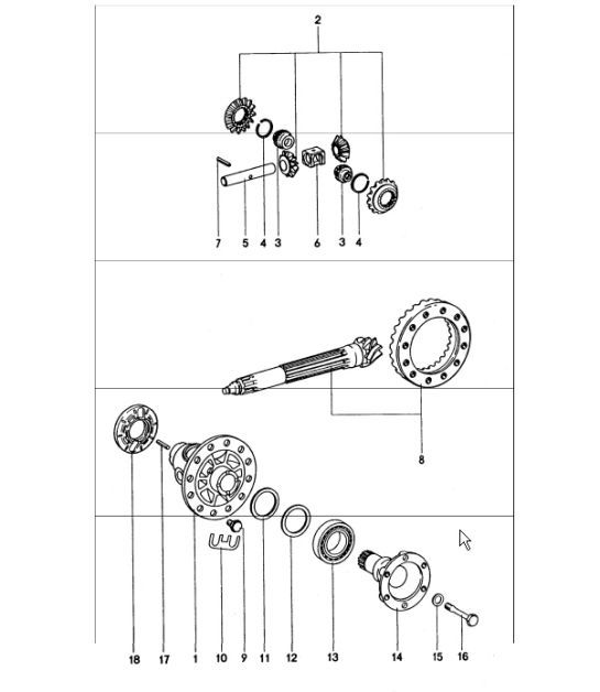 Diagram 305-00 Porsche 991 (911) MK1 2012-2016 Trasmissione