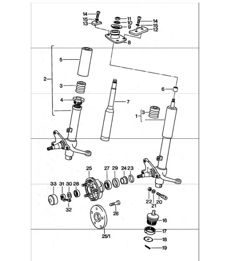 shock absorber strut 911 TURBO 1975-77