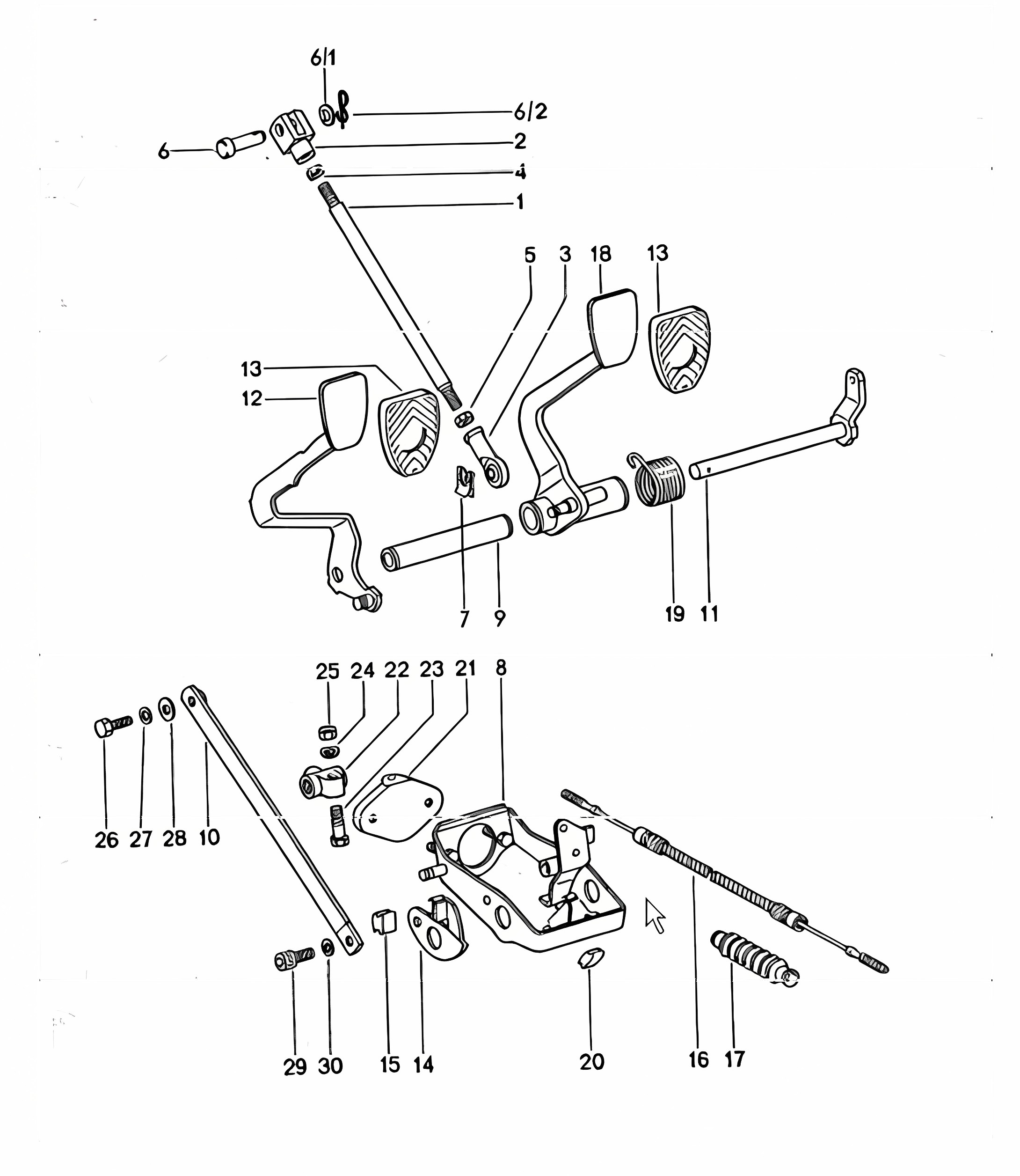 pedals for cars with brake booster 911 TURBO 1975-77