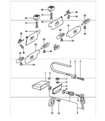 glove compartment, sun visor 911 TURBO 1975-77