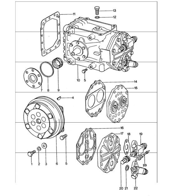 air conditioner compressor 911 TURBO 1975-77