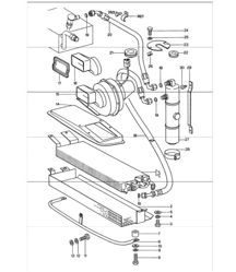air conditioner, condenser, lines front 911 TURBO 1975-77