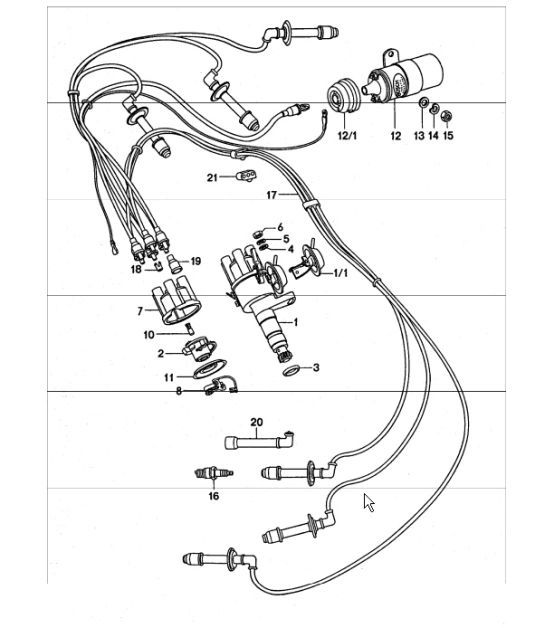 Diagram 901-00 Porsche 997 (911) MK1 2005-2008 Elektrische apparatuur