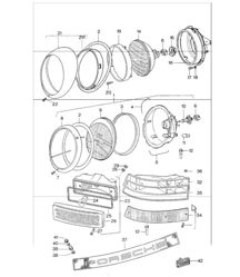 headlamp lights 911 TURBO 1975-77
