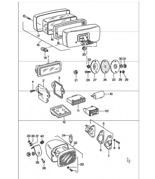 Diagram 905-10 Porsche Macan (95B) MK1 (2014-2018) Materiale elettrico
