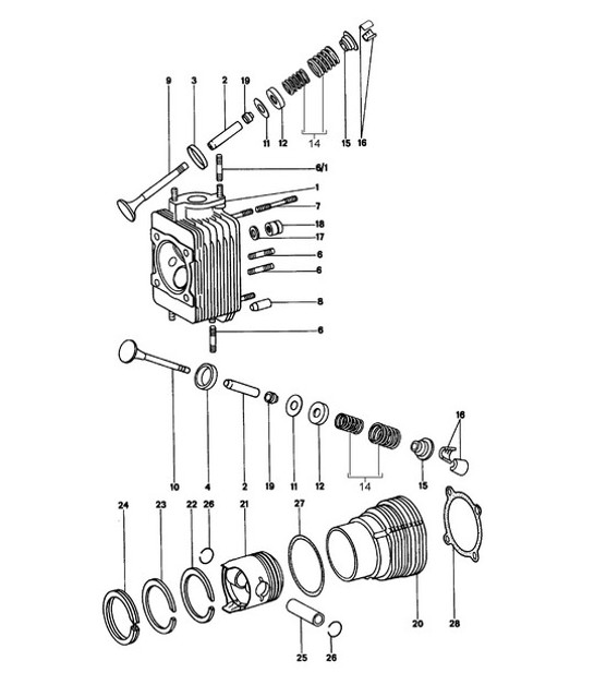 Diagram 103-000 Porsche Panamera 970 MK1 (2009-2013) Engine