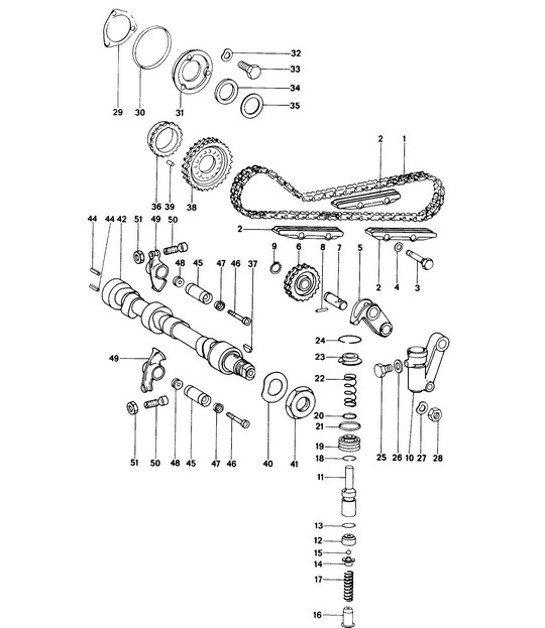 Diagram 103-010 Porsche 911 1987-1989 3.2L G50 Engine