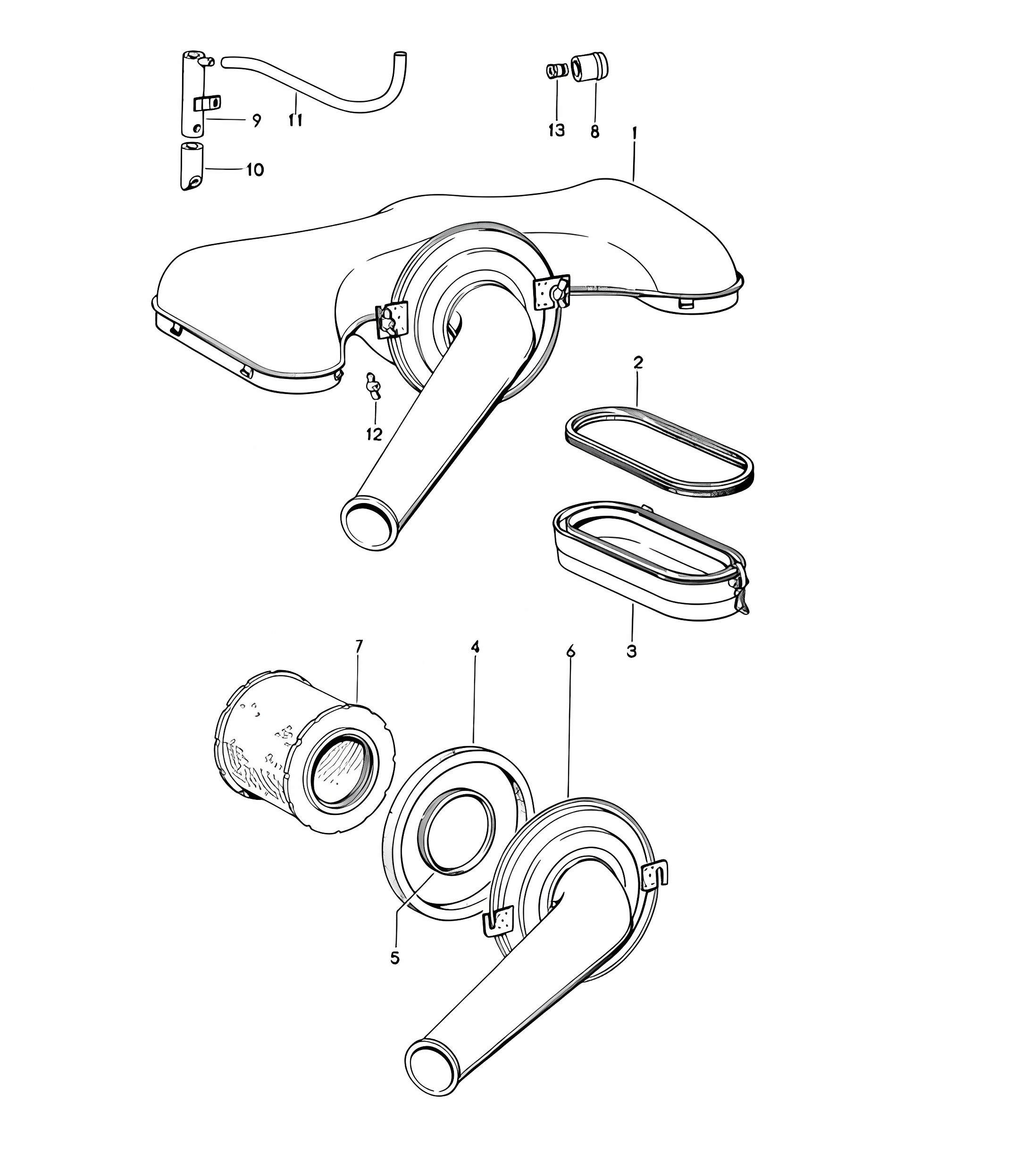 Air cleaner system  914-6  1970-76
