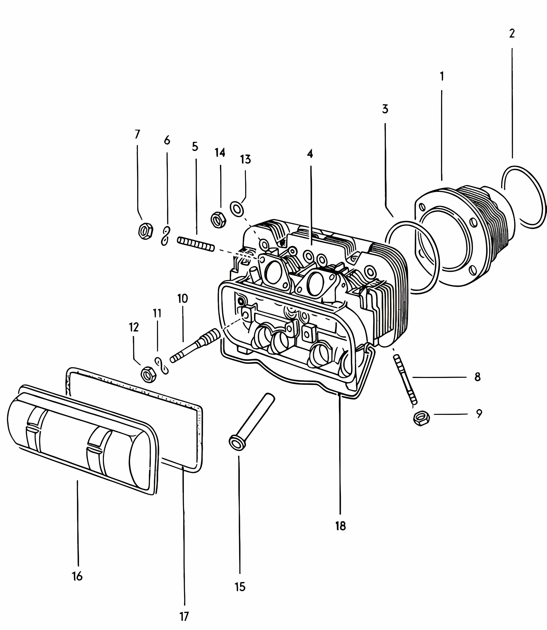 Cylinder head 914  1970-76